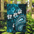 Fiji Masi Paisley Garden Flag Fijian Hibiscus Tapa Sky Blue Version LT01 Garden Flag Blue - Polynesian Pride