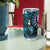 Fiji Masi Paisley Tumbler Cup Fijian Hibiscus Tapa Sky Blue Version