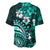 Fiji Masi Paisley Baseball Jersey Fijian Hibiscus Tapa Turquoise Version LT01 - Polynesian Pride