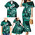 Fiji Masi Paisley Family Matching Mermaid Dress and Hawaiian Shirt Fijian Hibiscus Tapa Turquoise Version LT01 - Polynesian Pride