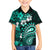 Fiji Masi Paisley Family Matching Off Shoulder Short Dress and Hawaiian Shirt Fijian Hibiscus Tapa Turquoise Version LT01 Son's Shirt Turquoise - Polynesian Pride