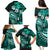 Fiji Masi Paisley Family Matching Puletasi Dress and Hawaiian Shirt Fijian Hibiscus Tapa Turquoise Version LT01 - Polynesian Pride