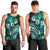 Fiji Masi Paisley Men Tank Top Fijian Hibiscus Tapa Turquoise Version LT01 - Polynesian Pride