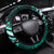 Fiji Masi Paisley Steering Wheel Cover Fijian Hibiscus Tapa Turquoise Version