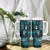 Fiji Masi Paisley Tumbler With Handle Fijian Hibiscus Tapa Turquoise Version