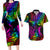 LGBT History Month Couples Matching Long Sleeve Bodycon Dress and Hawaiian Shirt Polynesian Hammerhead Shark LT01 Rainbow - Polynesian Pride