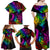 LGBT History Month Family Matching Off Shoulder Maxi Dress and Hawaiian Shirt Polynesian Hammerhead Shark LT01 - Polynesian Pride