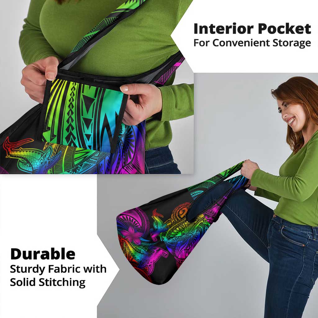 LGBT History Month Grocery Bag Polynesian Hammerhead Shark