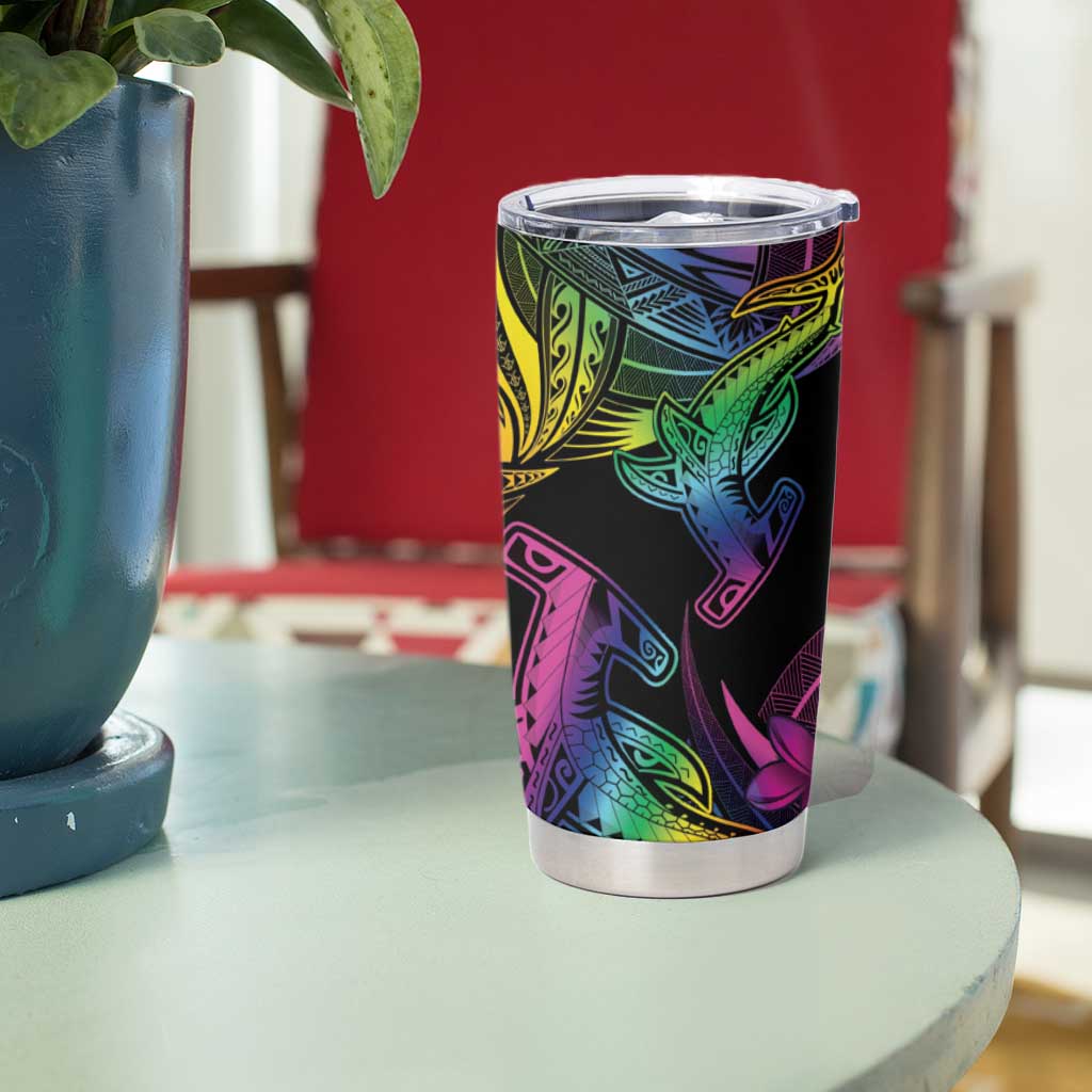 LGBT History Month Tumbler Cup Polynesian Hammerhead Shark LT01 - Polynesian Pride