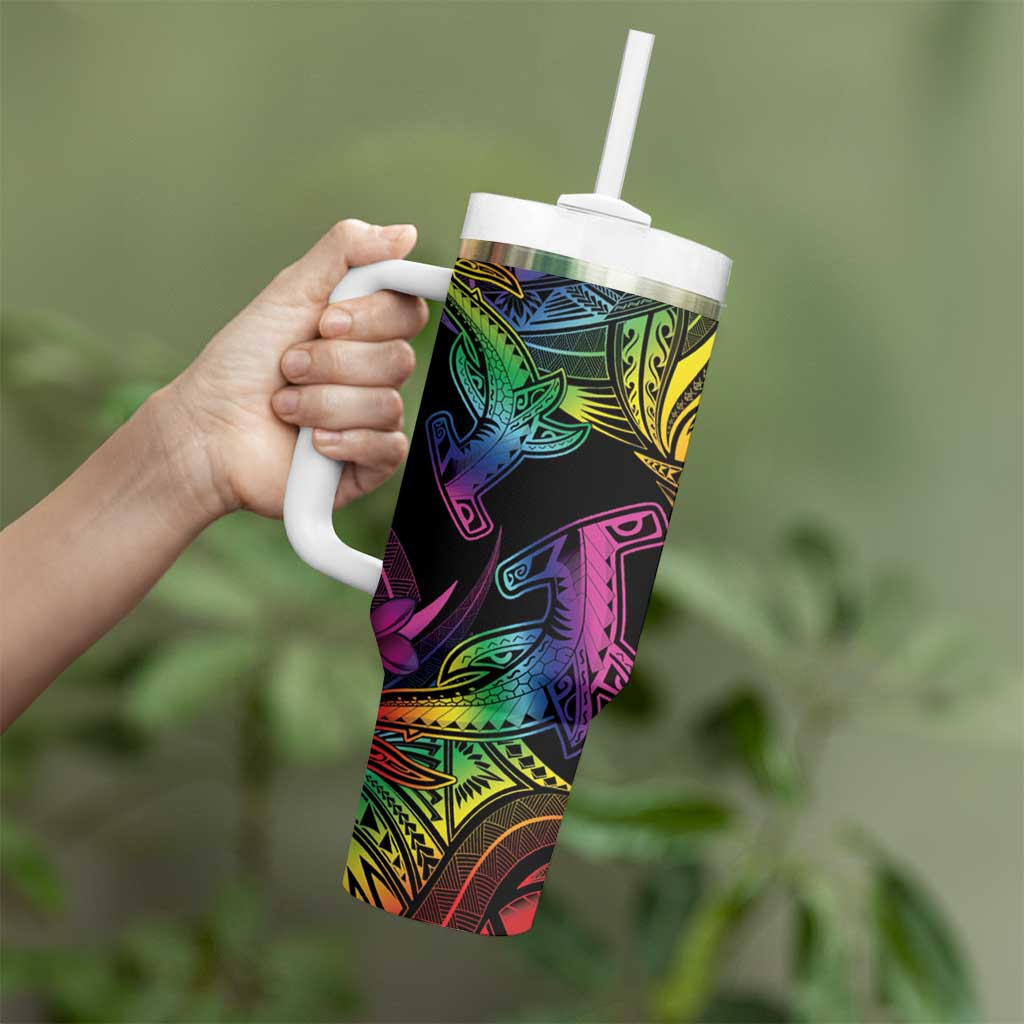 LGBT History Month Tumbler With Handle Polynesian Hammerhead Shark LT01 - Polynesian Pride