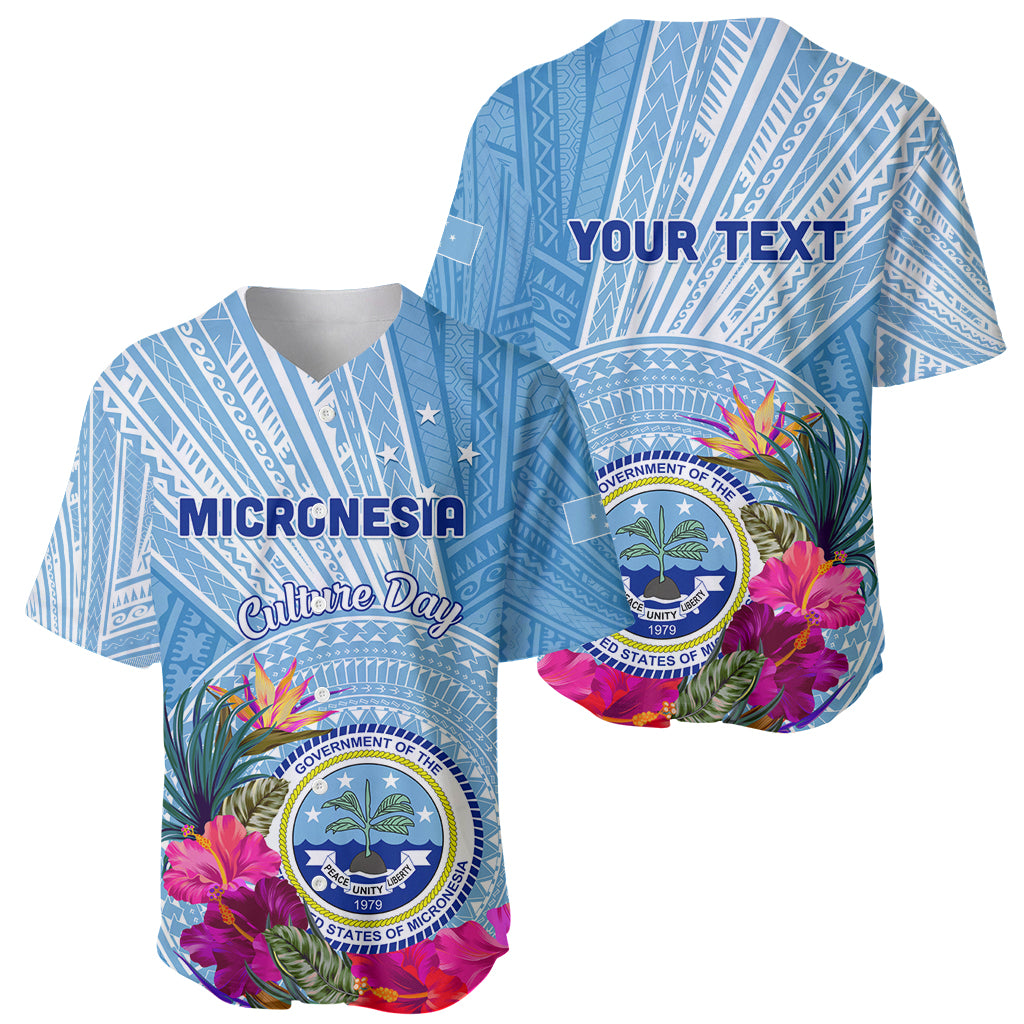 Micronesia Culture Day Baseball Jersey Tribal Pattern Tropical Style LT01 - Polynesian Pride