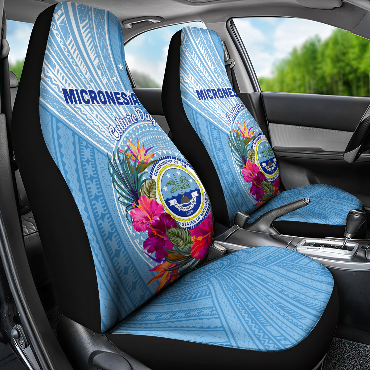 Micronesia Culture Day Car Seat Cover Tribal Pattern Tropical Style LT01 - Polynesian Pride