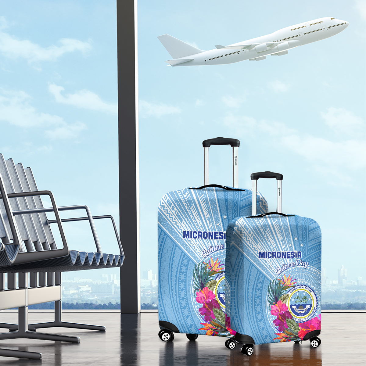 Micronesia Culture Day Luggage Cover Tribal Pattern Tropical Style LT01 - Polynesian Pride