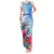 Micronesia Culture Day Tank Maxi Dress Tribal Pattern Tropical Style LT01 Women Blue - Polynesian Pride