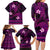 FSM Culture Day Family Matching Long Sleeve Bodycon Dress and Hawaiian Shirt Tribal Pattern Pink Version LT01 - Polynesian Pride