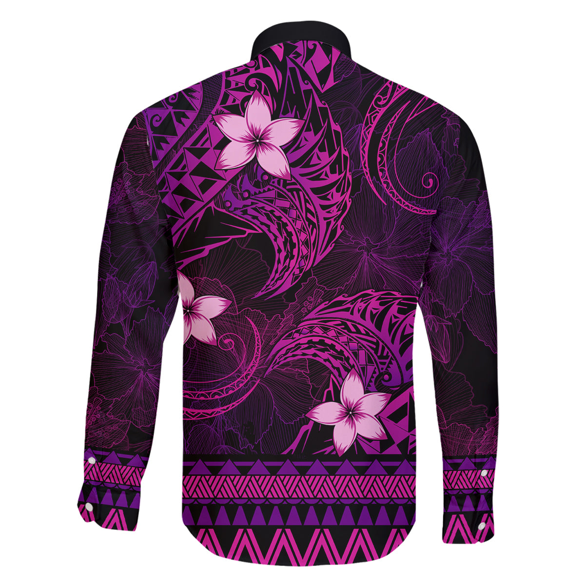 FSM Culture Day Family Matching Mermaid Dress and Hawaiian Shirt Tribal Pattern Pink Version LT01 - Polynesian Pride