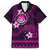 FSM Culture Day Family Matching Off Shoulder Maxi Dress and Hawaiian Shirt Tribal Pattern Pink Version LT01 Dad's Shirt - Short Sleeve Pink - Polynesian Pride