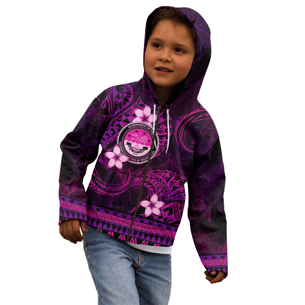 FSM Culture Day Kid Hoodie Tribal Pattern Pink Version LT01 - Polynesian Pride
