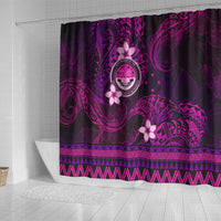 FSM Culture Day Shower Curtain Tribal Pattern Pink Version LT01 - Polynesian Pride