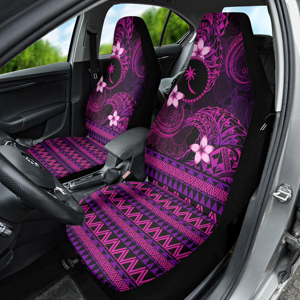 FSM Chuuk State Car Seat Cover Tribal Pattern Pink Version LT01 - Polynesian Pride