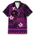 FSM Chuuk State Family Matching Mermaid Dress and Hawaiian Shirt Tribal Pattern Pink Version LT01 Dad's Shirt - Short Sleeve Pink - Polynesian Pride