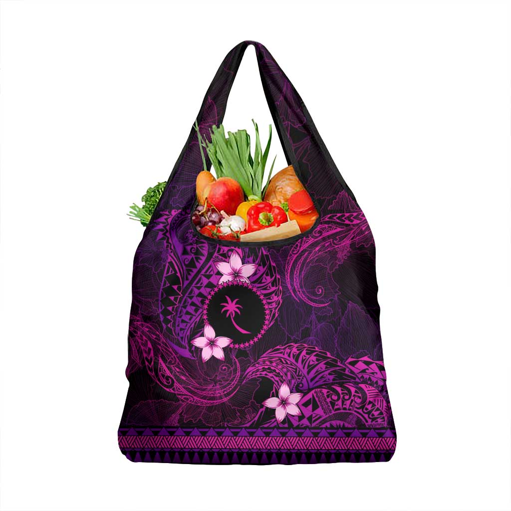 FSM Chuuk State Grocery Bag Tribal Pattern Pink Version