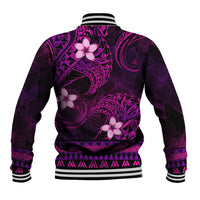 FSM Kosrae State Baseball Jacket Tribal Pattern Pink Version LT01 - Polynesian Pride