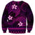 FSM Kosrae State Sweatshirt Tribal Pattern Pink Version LT01 - Polynesian Pride