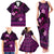 FSM Pohnpei State Family Matching Tank Maxi Dress and Hawaiian Shirt Tribal Pattern Pink Version LT01 - Polynesian Pride