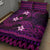FSM Pohnpei State Quilt Bed Set Tribal Pattern Pink Version LT01 - Polynesian Pride