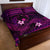 FSM Pohnpei State Quilt Bed Set Tribal Pattern Pink Version LT01 - Polynesian Pride