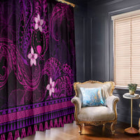 FSM Pohnpei State Window Curtain Tribal Pattern Pink Version LT01 - Polynesian Pride