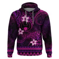 FSM Pohnpei State Zip Hoodie Tribal Pattern Pink Version LT01 Pullover Hoodie Pink - Polynesian Pride