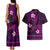 FSM Yap State Couples Matching Tank Maxi Dress and Hawaiian Shirt Tribal Pattern Pink Version LT01 - Polynesian Pride