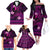 FSM Yap State Family Matching Off Shoulder Long Sleeve Dress and Hawaiian Shirt Tribal Pattern Pink Version LT01 - Polynesian Pride