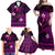 FSM Yap State Family Matching Off Shoulder Maxi Dress and Hawaiian Shirt Tribal Pattern Pink Version LT01 - Polynesian Pride