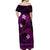 FSM Yap State Off Shoulder Maxi Dress Tribal Pattern Pink Version LT01 - Polynesian Pride