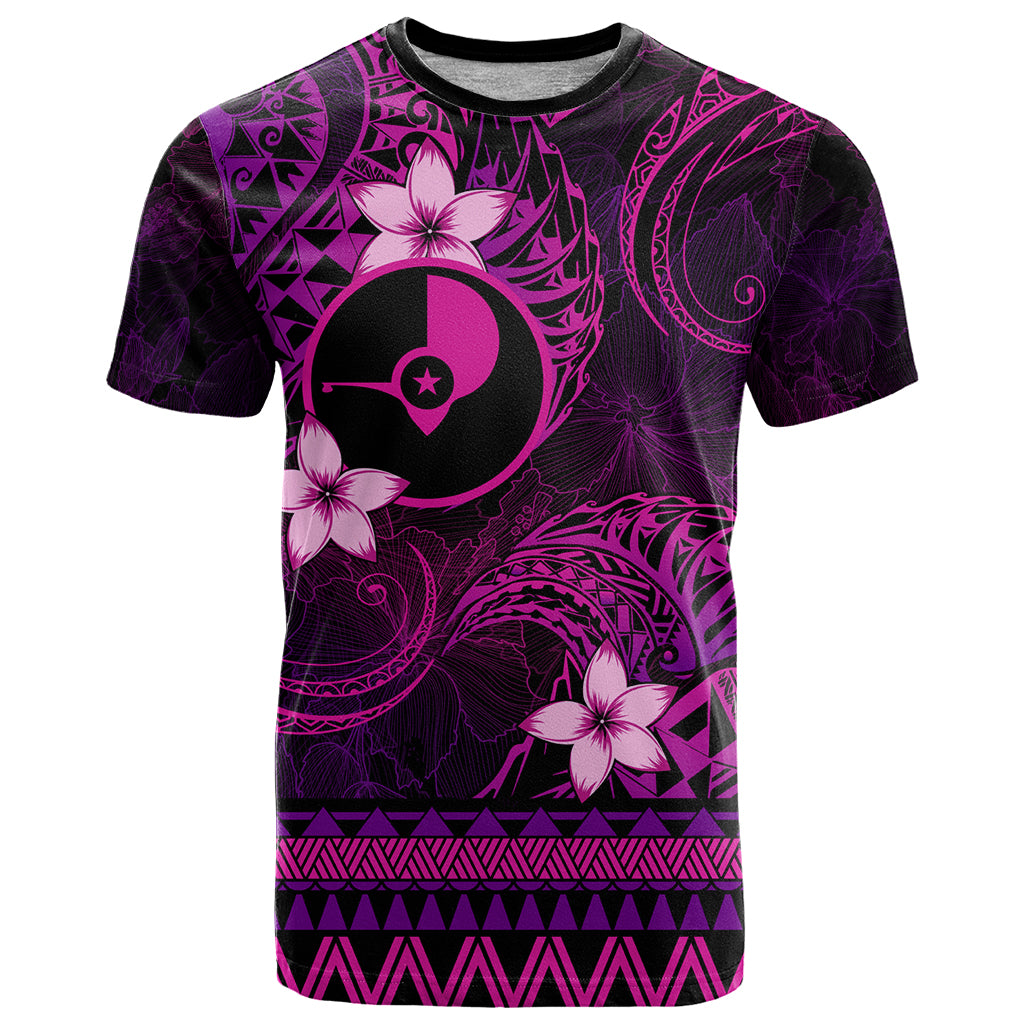 FSM Yap State T Shirt Tribal Pattern Pink Version LT01 Pink - Polynesian Pride