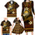 FSM Culture Day Family Matching Long Sleeve Bodycon Dress and Hawaiian Shirt Tribal Pattern Gold Version LT01 - Polynesian Pride