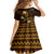 FSM Culture Day Family Matching Off Shoulder Long Sleeve Dress and Hawaiian Shirt Tribal Pattern Gold Version LT01 - Polynesian Pride