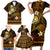 FSM Culture Day Family Matching Short Sleeve Bodycon Dress and Hawaiian Shirt Tribal Pattern Gold Version LT01 - Polynesian Pride