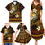 FSM Culture Day Family Matching Summer Maxi Dress and Hawaiian Shirt Tribal Pattern Gold Version LT01 - Polynesian Pride