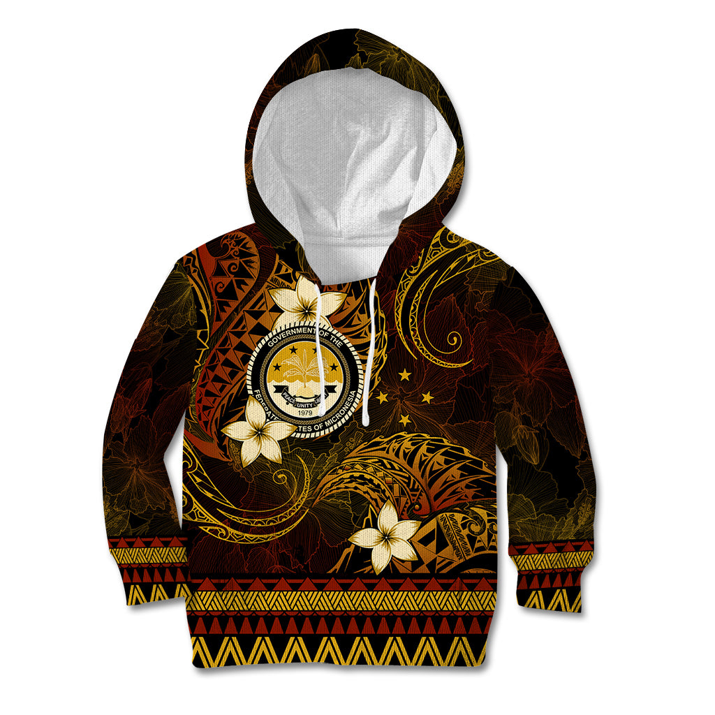 FSM Culture Day Kid Hoodie Tribal Pattern Gold Version LT01 Hoodie Gold - Polynesian Pride