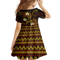 FSM Culture Day Kid Short Sleeve Dress Tribal Pattern Gold Version LT01 - Polynesian Pride