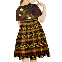 FSM Culture Day Kid Short Sleeve Dress Tribal Pattern Gold Version LT01 - Polynesian Pride