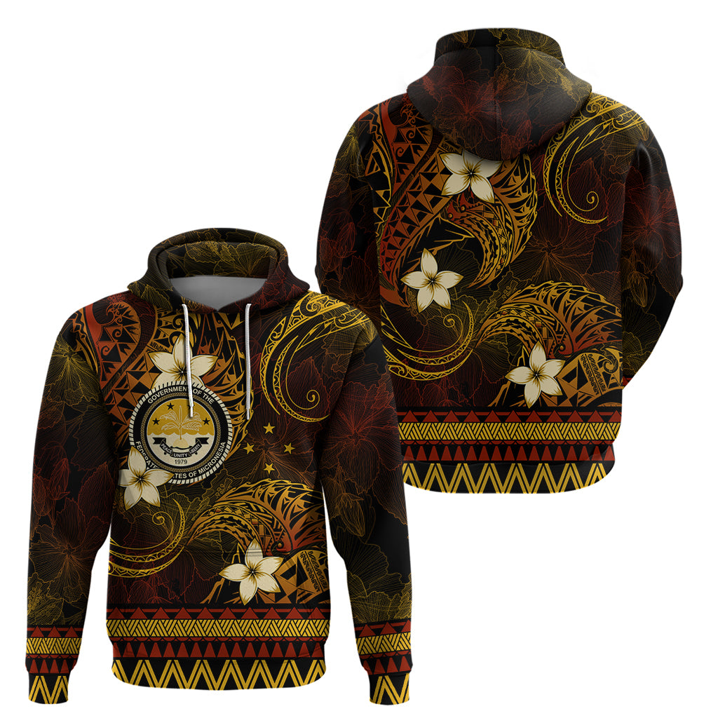 FSM Culture Day Zip Hoodie Tribal Pattern Gold Version LT01 - Polynesian Pride