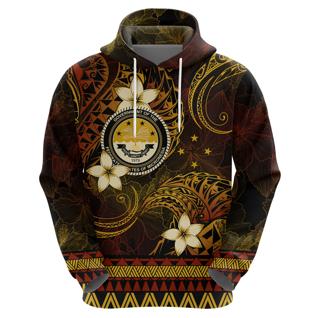 FSM Culture Day Zip Hoodie Tribal Pattern Gold Version LT01 - Polynesian Pride