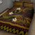 FSM Chuuk State Quilt Bed Set Tribal Pattern Gold Version LT01 - Polynesian Pride