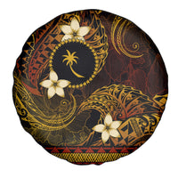 FSM Chuuk State Spare Tire Cover Tribal Pattern Gold Version LT01 - Polynesian Pride