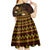 FSM Kosrae State Kid Short Sleeve Dress Tribal Pattern Gold Version LT01 - Polynesian Pride